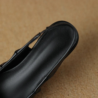 Pleated Slingback Heels