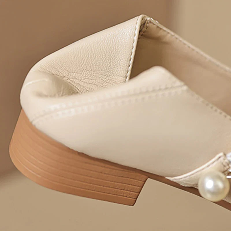 Pearl Design Low Heel Shoes