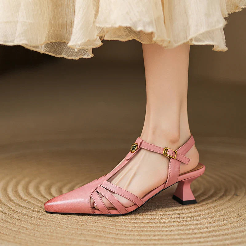 Covered Pointed Toe Shoes