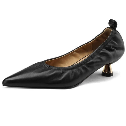 Cone-Heel Pointed-Toe Pumps