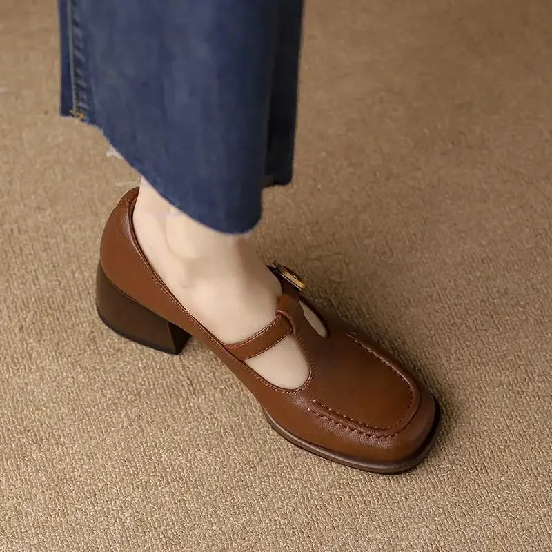 British Style Brown Mary Janes