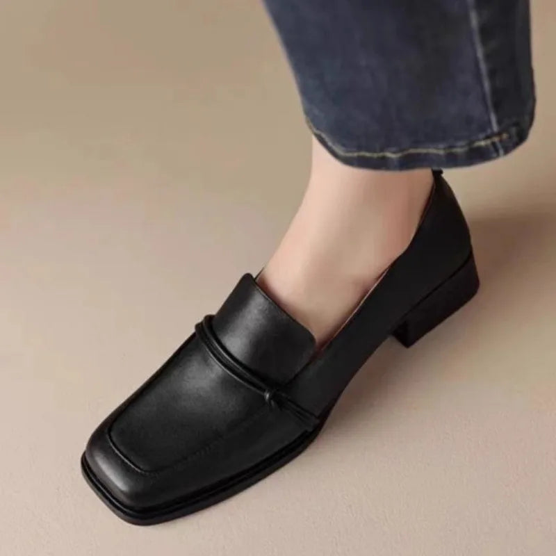 Square Toe Retro Loafers
