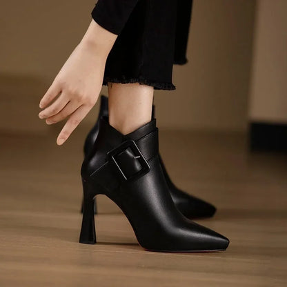 Buckle Heel Boots