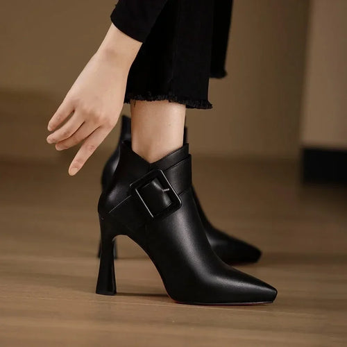Buckle Heel Boots