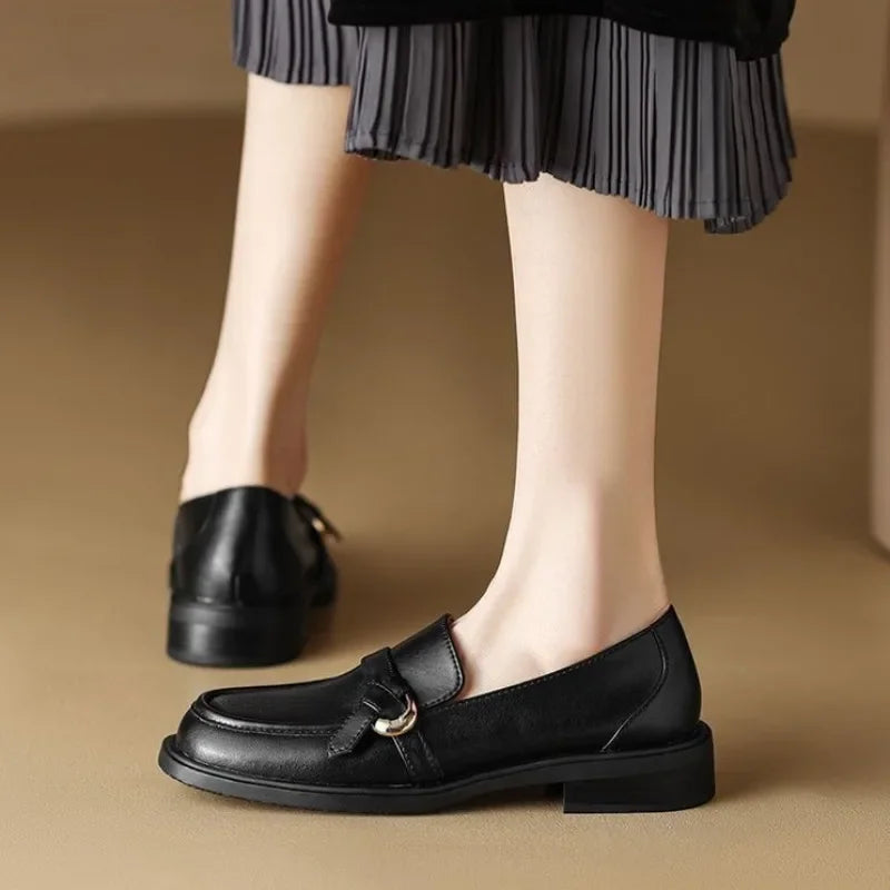 Square Toe British Loafers