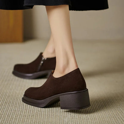 Vintage Matte Zip Boots