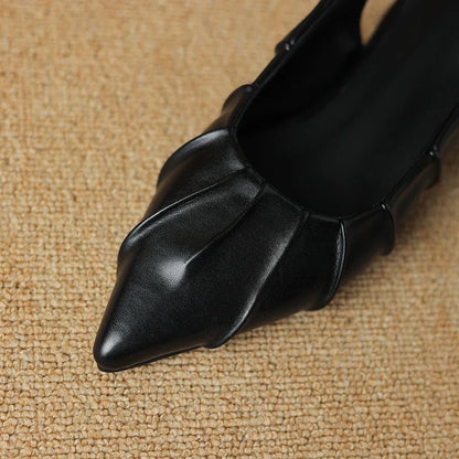 Pleated Slingback Heels