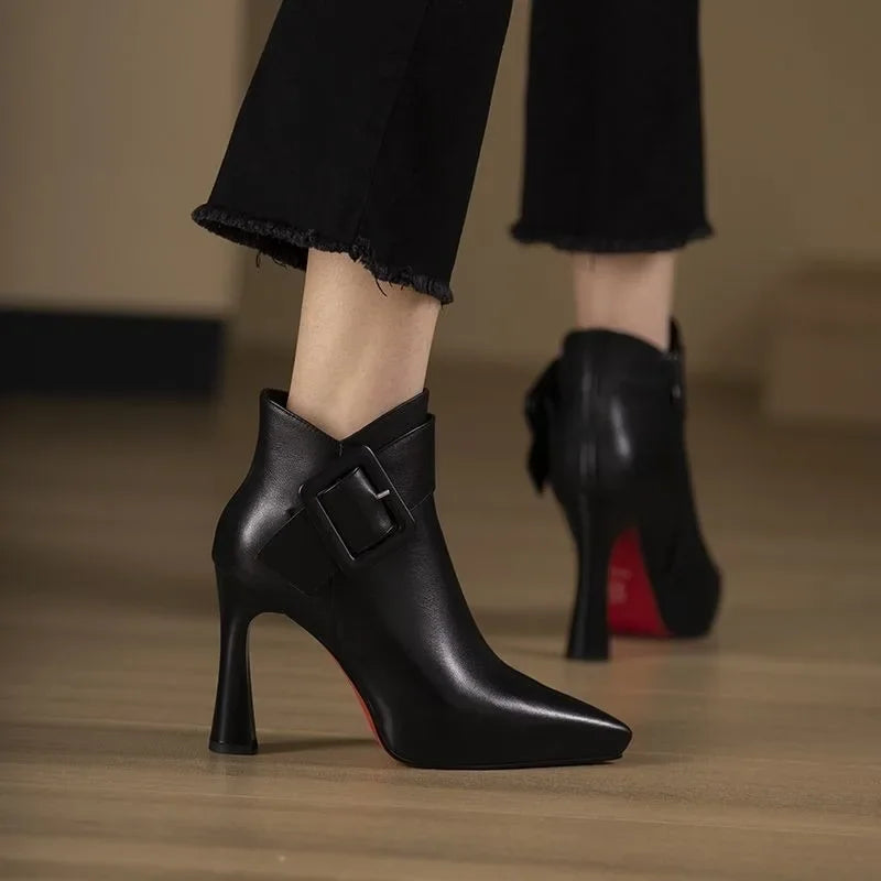 Buckle Heel Boots
