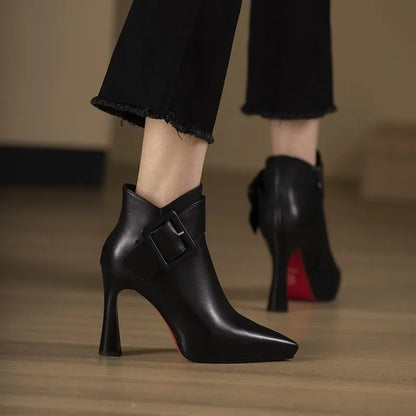Buckle Heel Boots