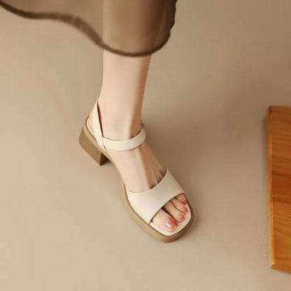Retro French Square Sandals
