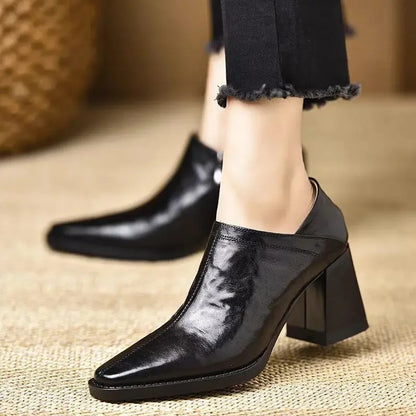 High Heels Zipper Side Single Shoes