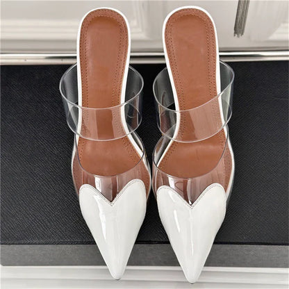 Clear Strap Stiletto Mules