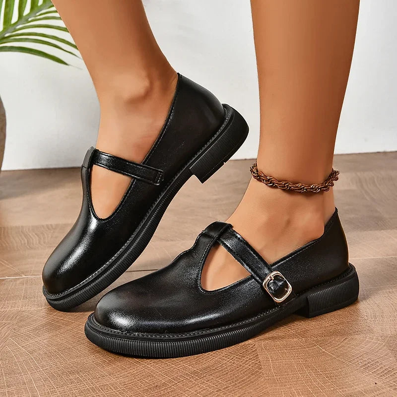 T-Strap Low Heels Mary Jane Shoes