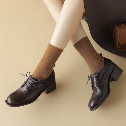 Round Toe Derby Shoes