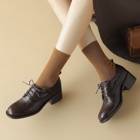 Round Toe Derby Shoes