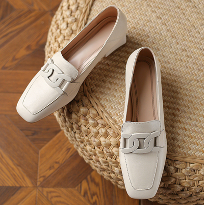 Mid-Heel Chain Loafers