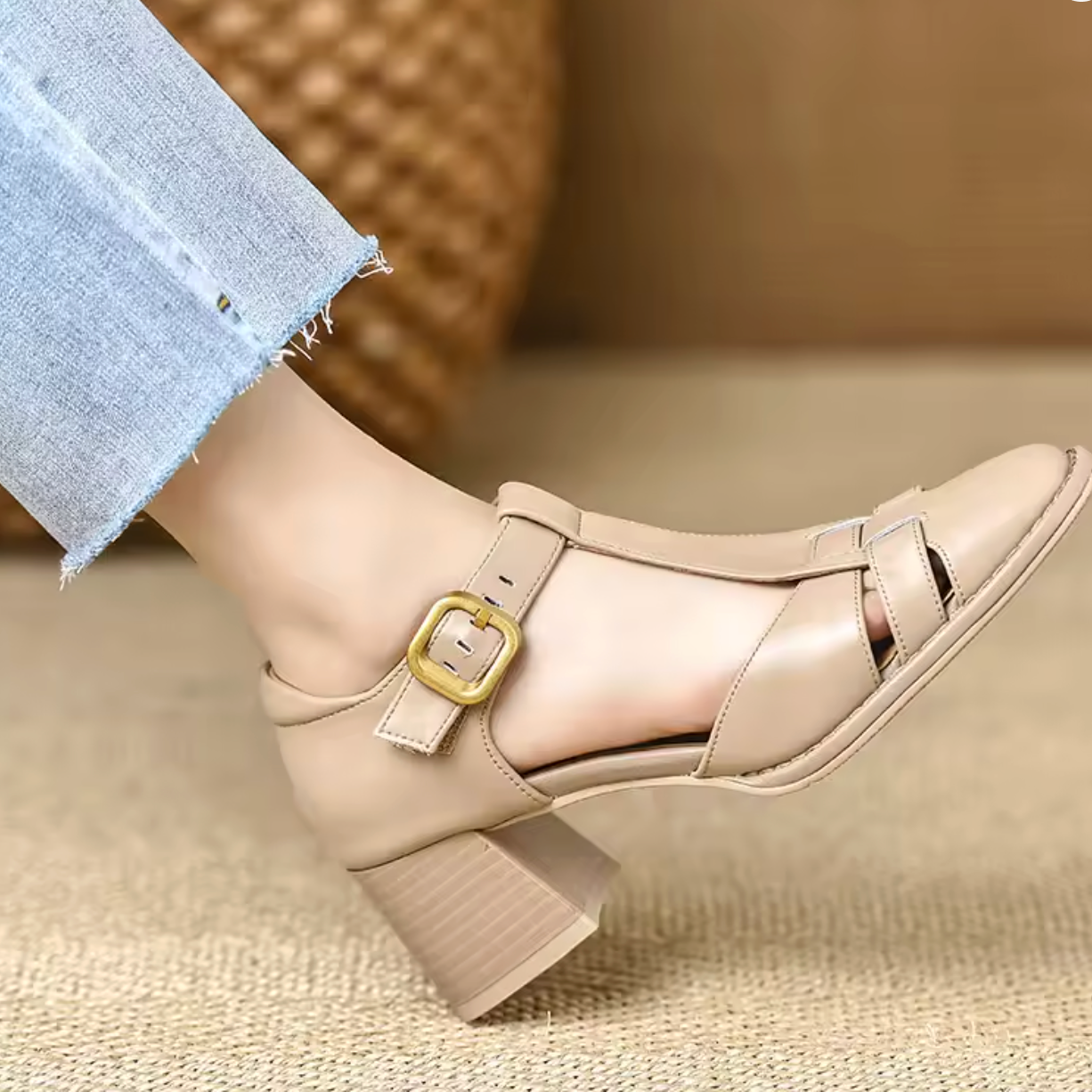 High Heels Buckle Shoes