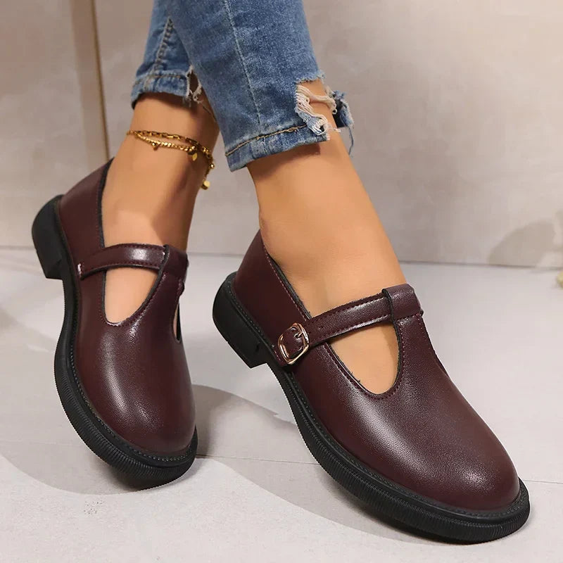T-Strap Low Heels Mary Jane Shoes