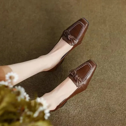 Retro Bowknot Loafers