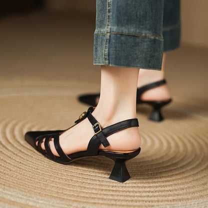 Covered Pointed Toe Shoes