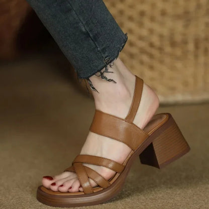 Roman Style Thick Heel Sandals
