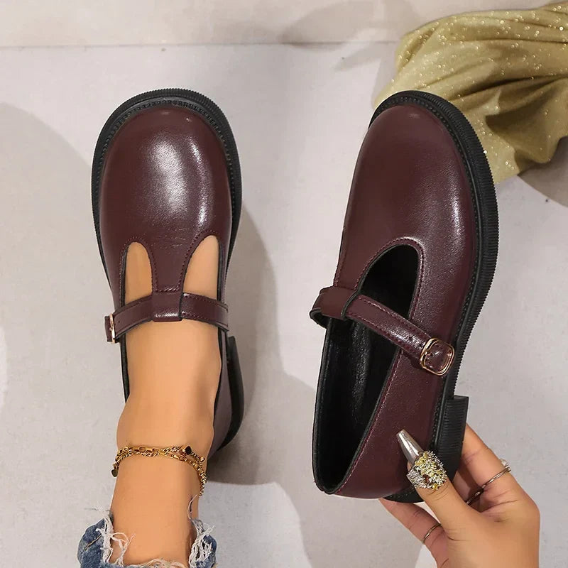 T-Strap Low Heels Mary Jane Shoes