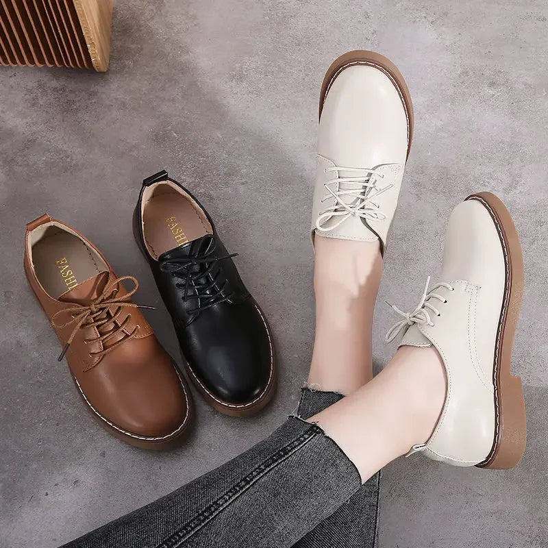 Low-Heel Derby Work Shoes