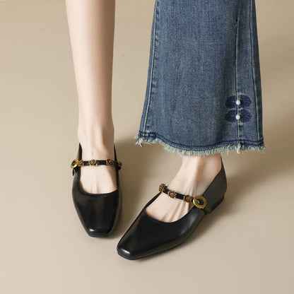 Mary Jane Flat Slip-On Shoes