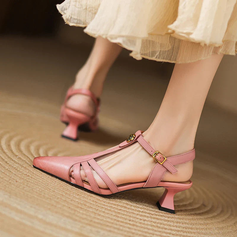 Covered Pointed Toe Shoes