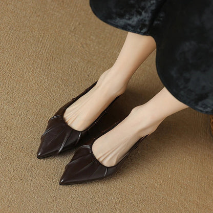 Pleated Slingback Heels