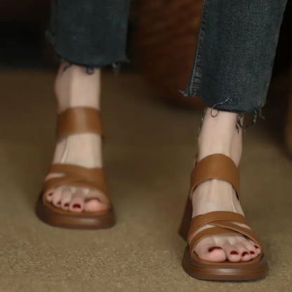 Roman Style Thick Heel Sandals
