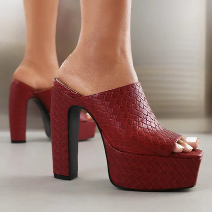 Leather Platform Sandals