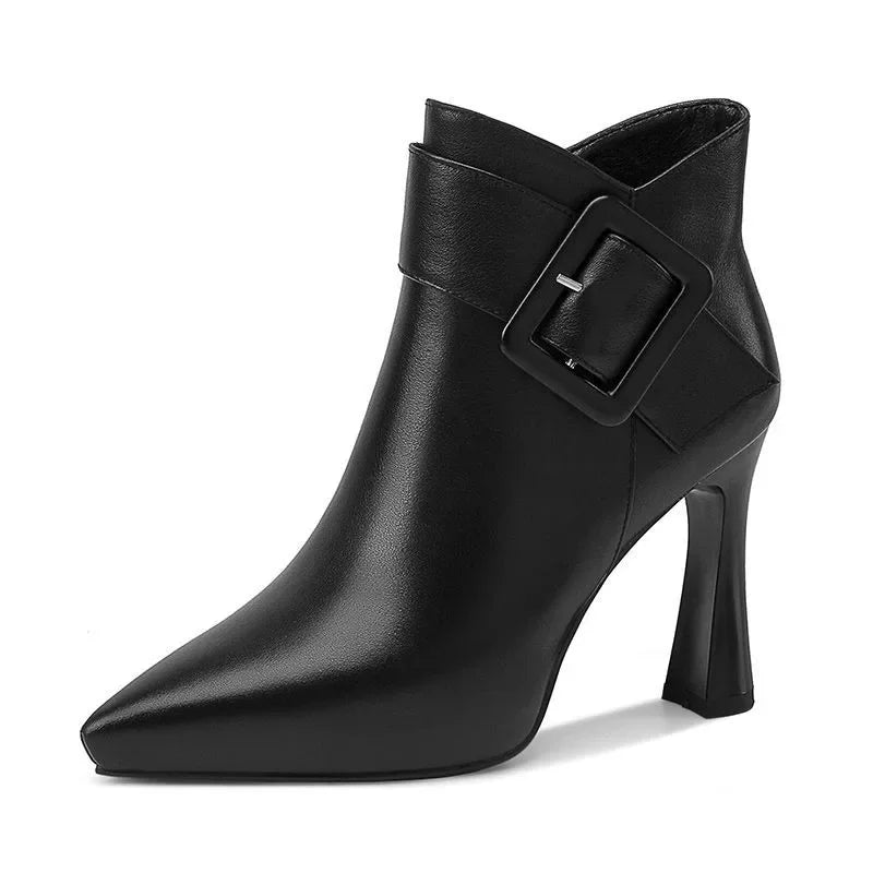 Buckle Heel Boots