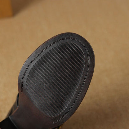 T-Strap Round Toe Pumps