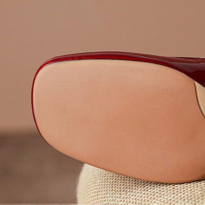 Block Heel Double Strap Shoes