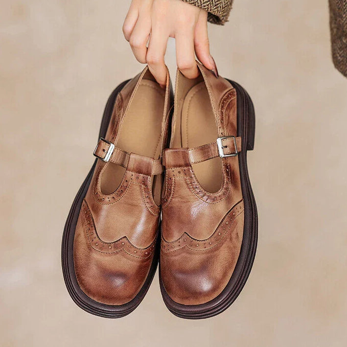 Leather Mary Janes Sandals